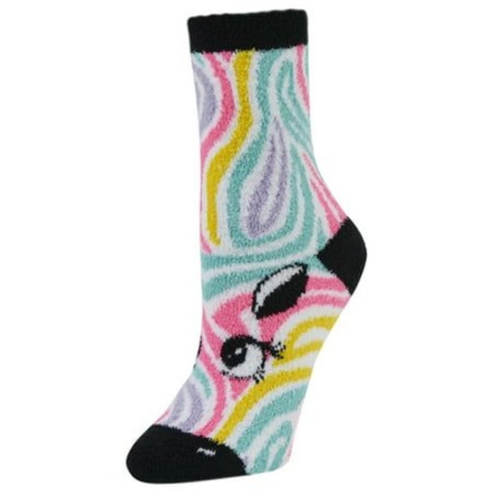 Airplus Spa Crew Socks Women Medium Multi-Color New Aloe Infused Zebra Print